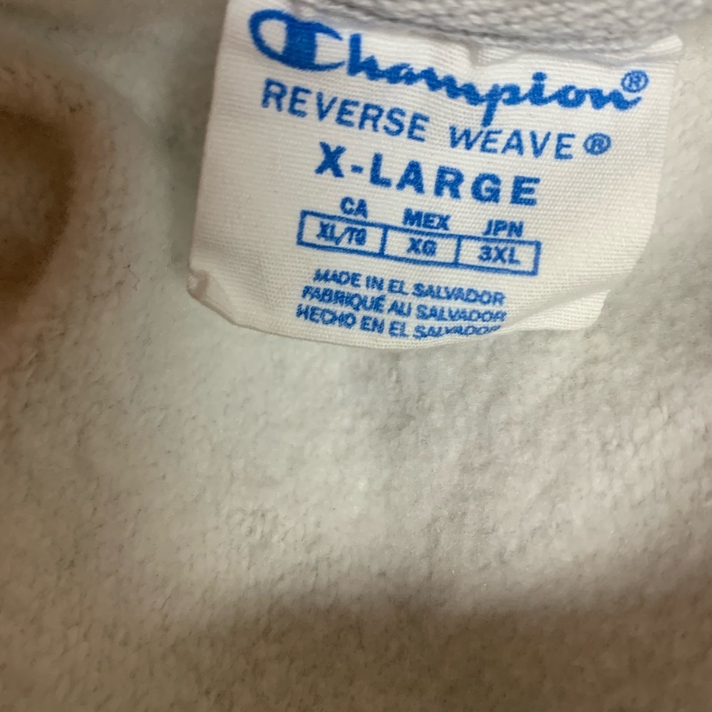 Champion Reverse Weave Gray Sweatshirt with Green Marshall University Logo XL​ - Picture 3 of 5